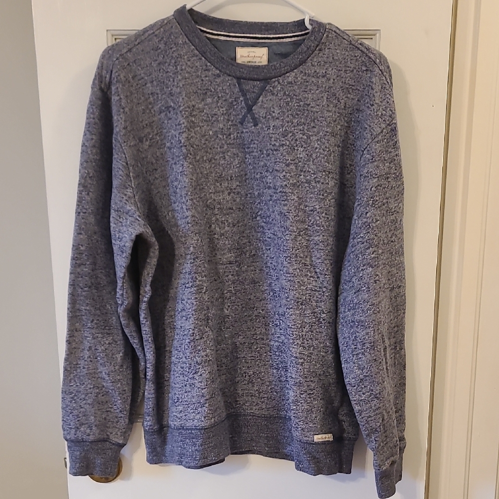Weatherproof Vintage Heathered Blue Men's Crewneck Sweater (Size Medium)